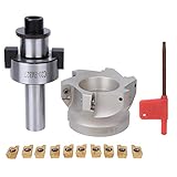 Niunion Planfräser Spannzangenhalter, C20-FMB27 Spannzangenhalter + BAP400R-80-27-6-Flötenschneider + APMT1604 Fräseinsätze(10PCS)