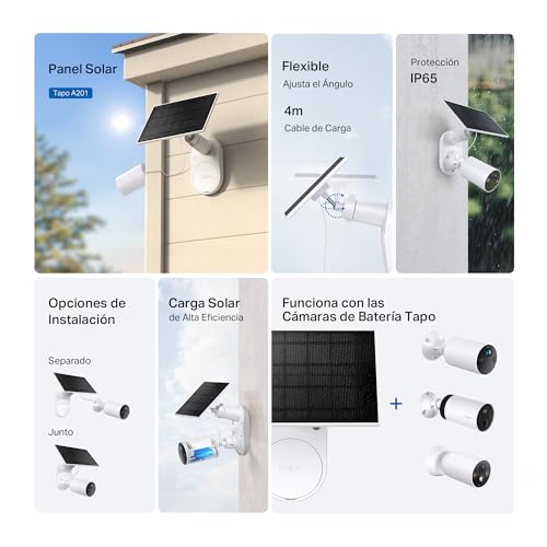 Miniatura 5 de Tapo A201-2.5W - Panel Solar, 360° de Montaje Ajustable(con Cable de 4m)