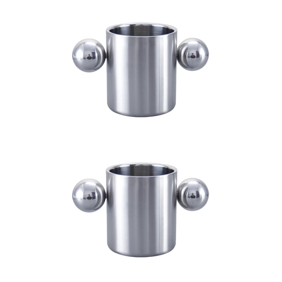 Toyvian 2 Stück Doppelwandiger Becher aus Edelstahl Wanderwasserbecher rostfrei Lager Tassen Trinken mit kaffeetassen Picknickbecher aus Edelstahl Lagerpokal Campingbecher