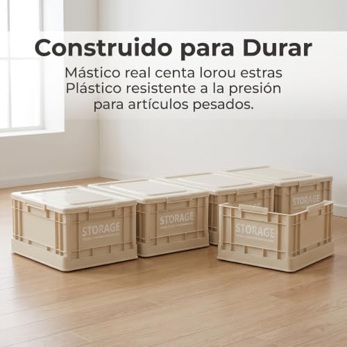 Caja plegable de plástico de 90L para solucionar la falta de espacio en armarios 6