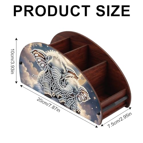 Image of Diamond Painting kits Organizer Box, Diamond art DIY elephant in the clouds Special Shape Diamond Partial Mosaic Handmade Making Kit Organizer Box, Home Dining Living Room TableTop Art Decoration