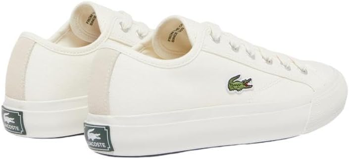 Lacoste Women's Backcourt Sneaker, Off White/Off White, 9 - Image 3