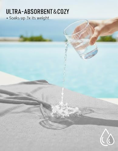Image of Yongoes Oversized Turkish Beach Towel Blanket Cotton Giant XL Sandproof Towels Huge Linen XXL Extra Large Big Throw Quilt Blankets for Adults Cloud Travel Camping Glamping Accessories Essentials