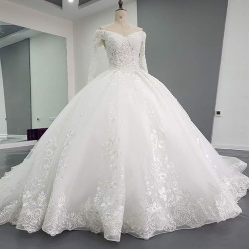 UMJIGF Wedding Dress Women Vintage Wedding Dress Elegant Dress Fashion Plus Size for Wedding Party Ideal for Wedding,White-8