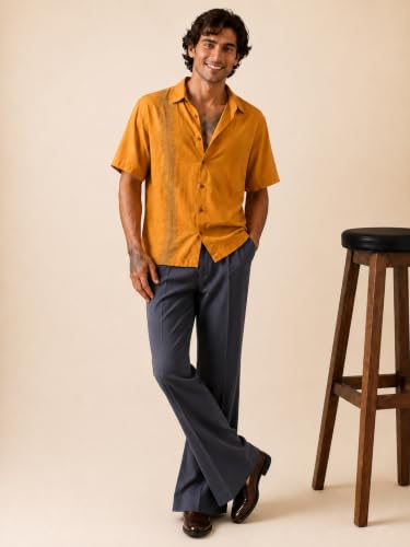 Image of Amazon Brand - INKAST Men Relaxed Fit Korean Pant | Formal Trousers | Straight Fit | Easy Wash | Office Wear