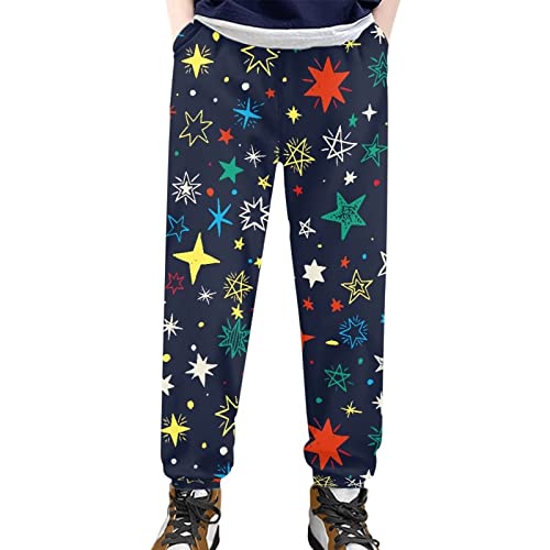 SEANATIVE Kids Casual Sweatpants Girls Boys High Waist Stretch Athletic Jogger Pants Sportswear
