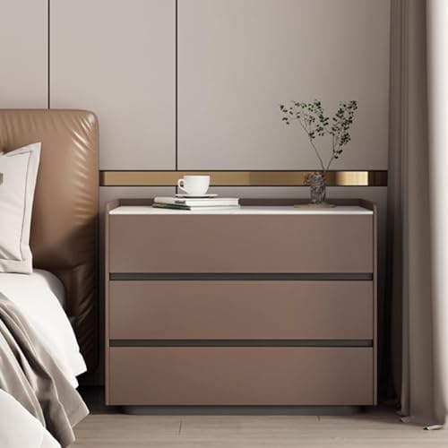 Avocado Green Nightstand with 3 Drawers, Wooden Bedside Table for Bedrooms & Living Room, Stylish Storage Solution (70x40x60cm / 27.6x15.8x23.6in)