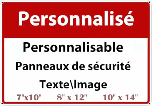 Panneau en aluminium personnalisable – Ajoutez vos photos et textes pour une signalétique sur...