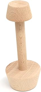 Egg Tarts Tamper, Wooden Double Side DIY Cake Shaping Kitchen Tool for Muffin Pecan Pies Cheesecakes Dessert