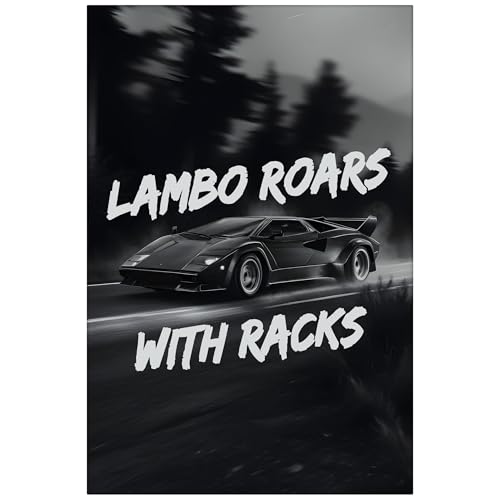 Motivational Wall Art for Office, Super Car Art Canvas, Inspirational Automotive Decor for Lamborghini Sportscar Lovers, Motivational Wall Decor for Home, Inspiring Car Poster (36 X 24 in)