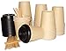 Produktbild Natooz Einwegbecher, Coffee to go Pappbecher, umweltfreundlich, 50 Stück Papierbecher 200ml 8 oz, Party Cups, Pappbecher für Heiß- und Kaltgetränke, Natur einweg Becher
