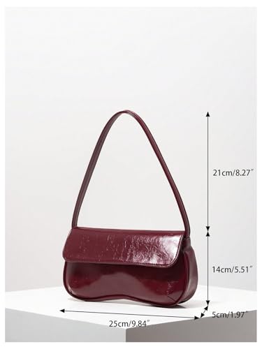 Image of Verdusa Women's Retro Flap Shoulder Bag PU Leather Top Handle Underarm Bag Purse