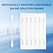 Piercing Aftercare Cotton Swabs, Disposable Saline Solution Cleaner Qtips Individually Wrapped Swabsticks Buds Bulk Outdoor Travel Size First Aid Kit for Ear Nose Skin Cleaning Wound Care (50 Pcs)
