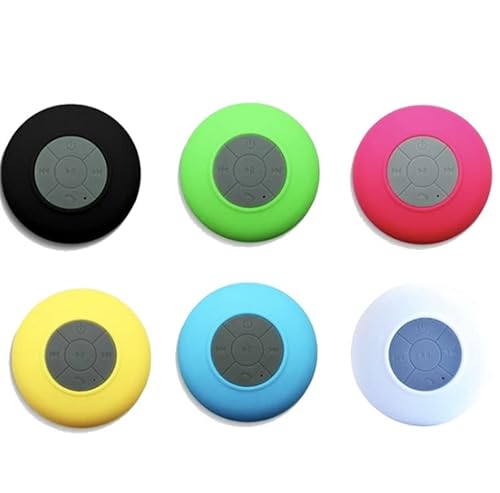 Techstar+ Wireless Bluetooth Portable Waterproof Shower/Car/Outdoor Speaker With Built-In Microphone, Easy-Access Control Buttons, And Powerful Suction-Cup - Light Blue (Includes Charger) #TOP3