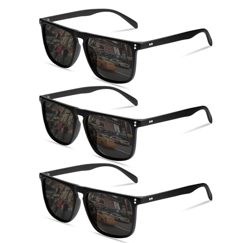 Image of VANLINKER Polarized Square Sunglasses for Men Women Dark Shades with UV Protection for Driving VL9748