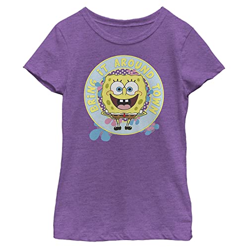 Nickelodeon Spongebob Squarepants Bring It Around Comp Girls Short Sleeve Tee Shirt