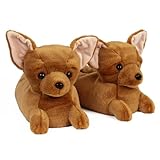 Everberry Chihuahua Slippers for Women and Men - Cozy Plush Dog Slippers for Adults