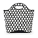 BUILT NY Market Neoprene Shopping Tote Bag, Big Dot Black & White