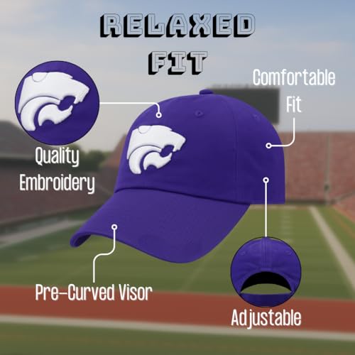 Gorra clásica ajustable con logo bordado Kansas State miniatura 5