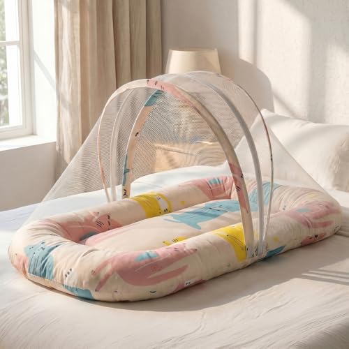Image of StarAndDaisy 3 in 1 Baby Mosquito net /Nest for Sleeping - Mosquito net for Newborn Baby /Toddler -Soft & Comfortable Bed, Washable Design for 0-12 Months Baby.