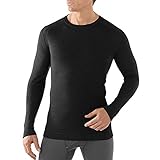 SmartWool Men's Midweight Crew Base Layer Top: Black XL