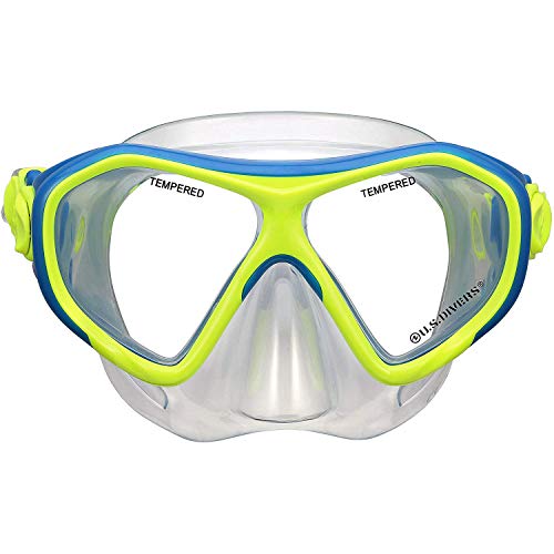 U.S. Divers Dorado Ii Pro Jr Máscara, Snorkel Sea Breeze, Aletas Proflex con Bolsa de Equipo, Amarillo/Azul, Mediano miniatura 2