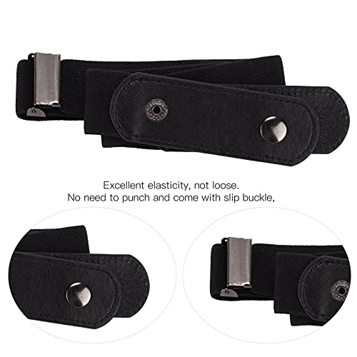 5 pçs cinto sem fivela, cinto elástico sem fivela para jeans shorts calça ajustável cinto elástico i