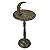 Zeckos 23 inch Tall Bronze Finish Cast Iron Sun, Moon Face and Stars Celestial Sundial - Decorative Garden Pedestal Sun Clock - Great Accent for Outdoor Décor
