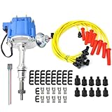 CNPAPC 1030213 HEI Ignition Distributor With 65K Volt Coil &Spark Plug Wires Harness Compatible with SBF Ford Small Block 260 289 302#PE330U KA-1030213
