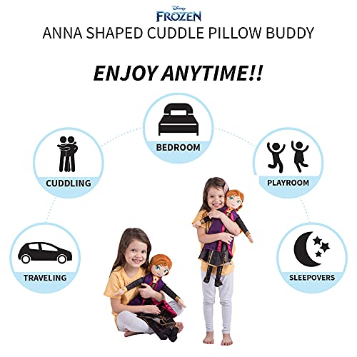 Image of Franco Kids Bedding Super Soft Plush Snuggle Cuddle Pillow, One Size, Disney Frozen 2 Anna
