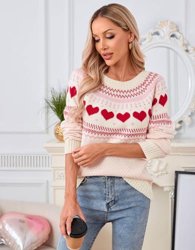 Image of Women's Vintage Fair Isle Pullover Sweater Lightweight Knit Tops