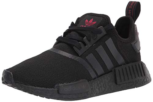 adidas Originals womens Nmd_r1 Sneaker, Black/Black/Scarlet, 6 US