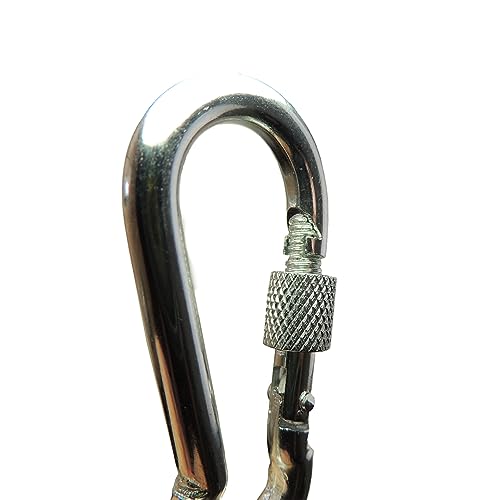 KIT MOSQUETÃO PUNCH 6x60 mm Com Trava - 4 Unidades - Academia Profissional