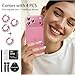 YWLOPT Compatible with iPhone 17, 17 Pro, 17 Pro Max Camera Lens Protector Glitter, (3+1 Pack) Bling Sparkle Camera Cover for Women Cute, Anti-Scratch & Case Friendly, Pink