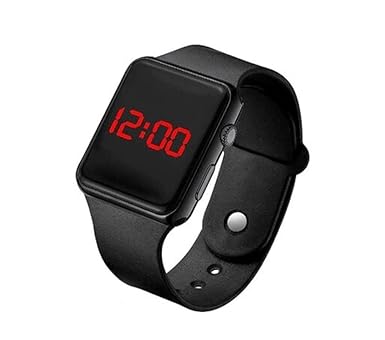 Apple Blossoms Digital Black Dial Led Watch for Kids Unisex Birthday Gift Digital Watch - for Boys & Girls