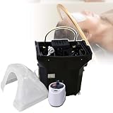 HCAUYNN Head Spa Fumigation Set, Water Circulation Head Spa Equipment, Water Circulation & 60L Water Tank,Fumigation & Light Therapy, con Copertura,Black