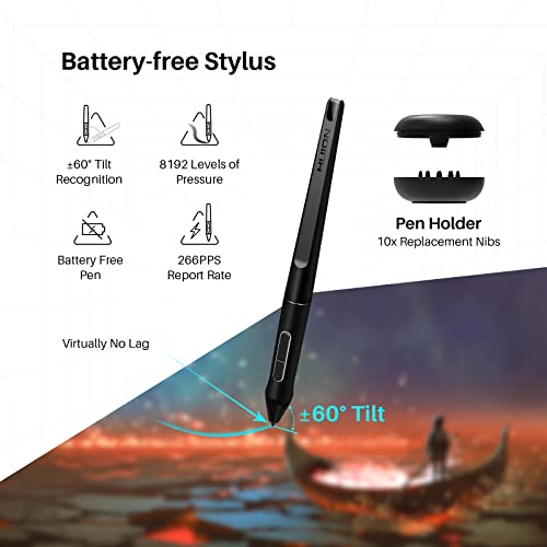Huion GT-156-US-STAND Kamvas Pro 16 Drawing Tablet With Screen, 15.6 Inch Pen Display Anti-Glare Glass 6 Shortcut Keys Adjustable Stand, Graphics Tablet thumb #4