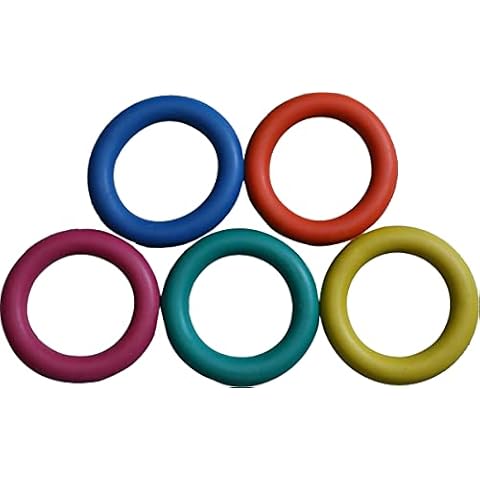 22YardsPro 5 X Rubber Quoits Primary Junior School Throwing Rings MULTI BUY UK Cover