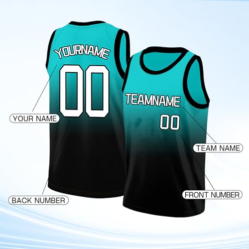 Image of Custom Basketball Jersey for Men - Personalized Name & Number, Embroidered or Printed, Athletic Shirt for Kids, Boys & Youth