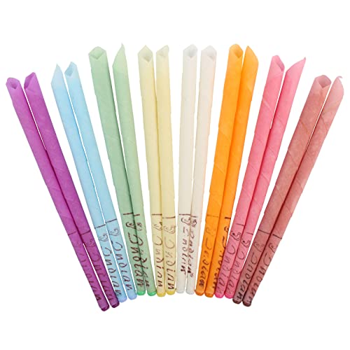 Gramiibeau 16 Stück Ohrkerzen Ohrenschmalzentfernung, natürliche Ohrkerzen zum Reinigen von Ohrkerzen, Ohrenkerzen Bienenwachs mit Ohrstöpseln (8 Farben) Cover