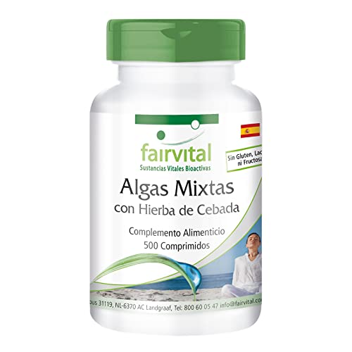 Fairvital Algas Marinas + Hierba de Cebada, 500 Comprimidos