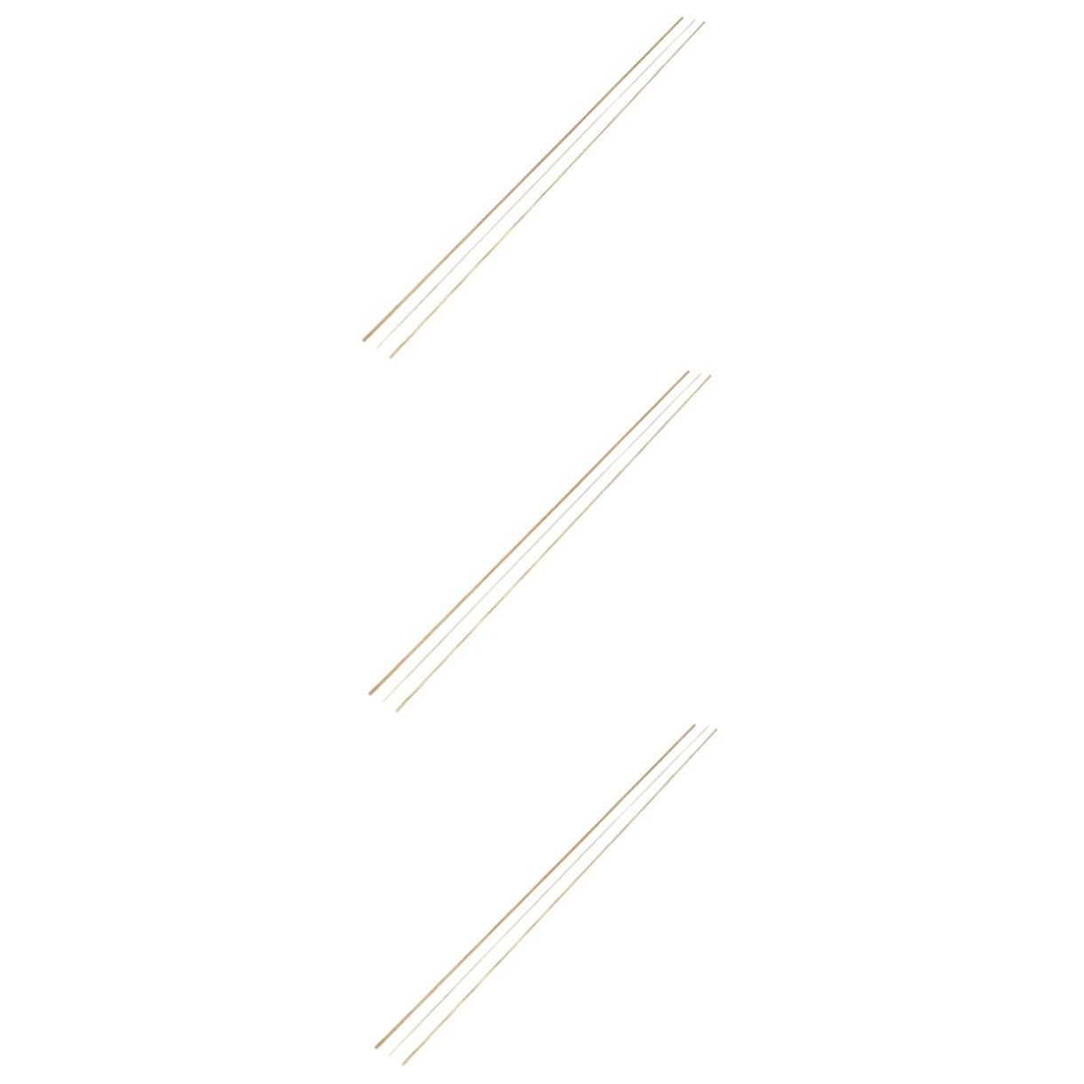 Ciieeo 3sets 3pcs Brass Rods Kit Solid Round Brass Rods for DIY Craft Making Handle Pin Versatile Crafting Materials Smooth Surface Safe to Use Various Diameters and Easy to Cut 3pcs*3