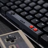 Retro Spacebar Keycaps Classic Controller-Shaped Space Bar ABS 6.25U OEM Profile Double Shot Custom Keycaps for Cherry MX Switch Mechanical Keyboard (Tyep-B-Black)