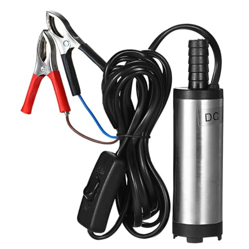 PLEAVIT 水中ポンプ 12v 小型 毎分12L スイッチ式 バッテリークランプ ビルジポンプ 給水 排水 38mm