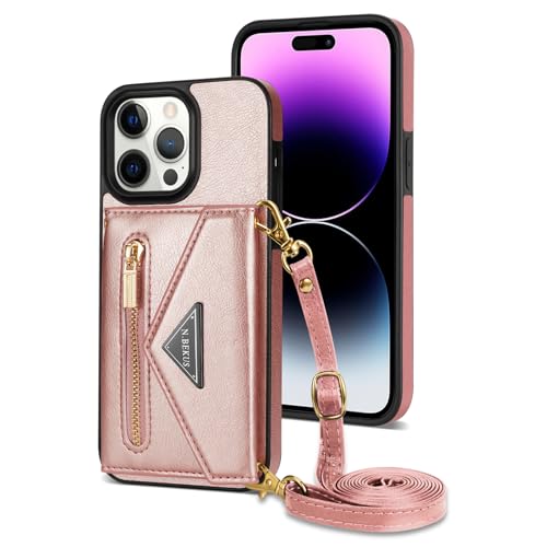 Coque bandoulière iPhone 15 Plus pour femme, le portefeuille idéal en balade