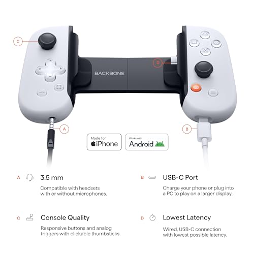 BACKBONE One Mobile Gaming Controller for Android and iPhone 15/16 Series (USB-C) - PlayStation Edition - 2nd Gen - Turn Your Phone into a Gaming Console - Play PlayStation, Xbox, Fortnite & More by BACKBONE - Image 2