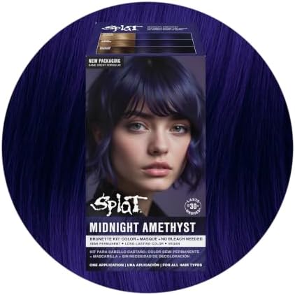 Splat Midnight Amethyst Semi Permanent Hair Dye Kit, 1 Application