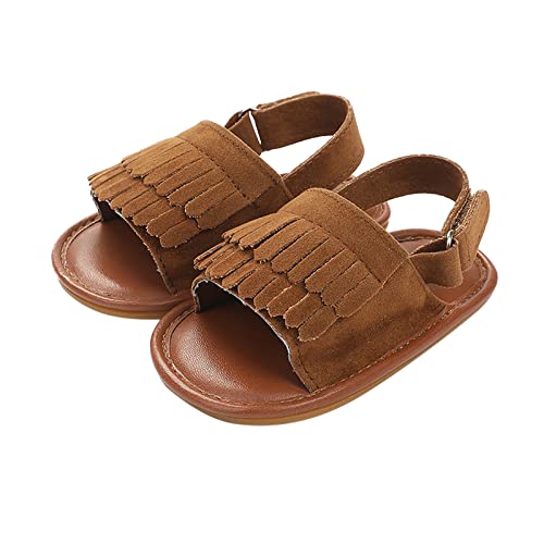 Sandalias Bebé Niña Zapatos Verano con Suela Goma Antideslizante Primeros Caminantes Zapatos de niño de Corta Edad Zapatillas Deportivas (Coffee, 22) Cover
