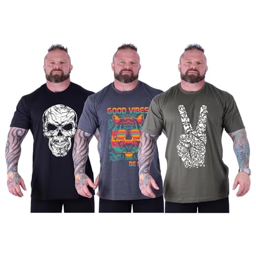 Kit 3 Camisetas Tradicional Masculina Plus Size Clássica MXD Conceito Básica Estampas Variadas (G1, Opção 05)