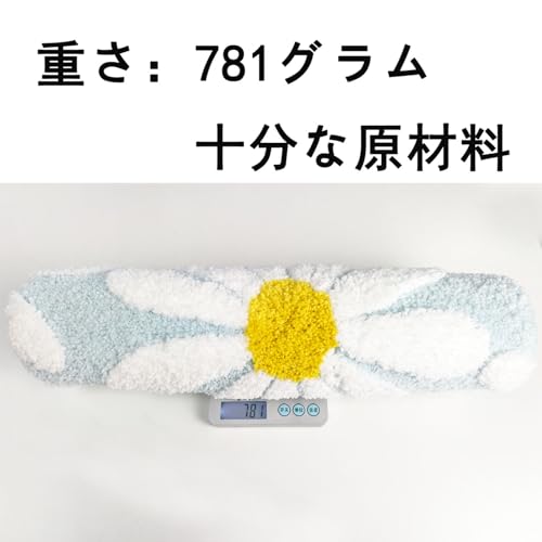 デイジー柄 バスマット, ふわふわ吸水速乾, 滑り止め付き, ポリエステル素材, インテリア玄関マット肌に優しい 安心 洗面所 脱衣所 浴室 キッチン 台所 (グレー, 49*80cm) [5]